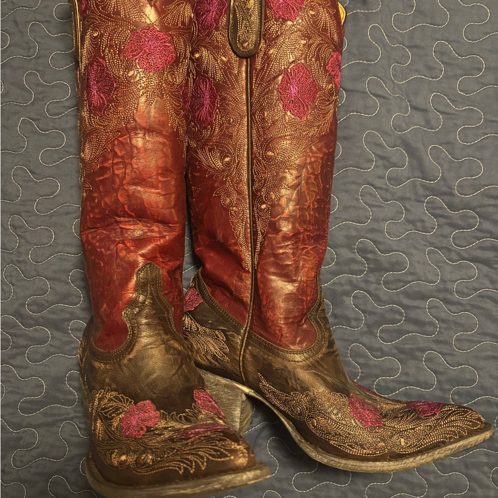Old Gringo Tan Leather Cowboy Boots